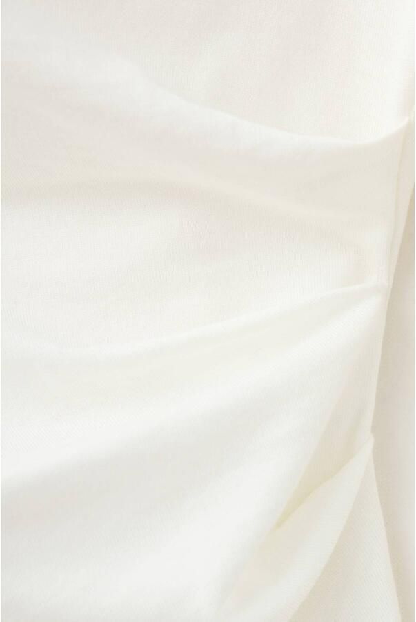 Mango asymmetrische top met plooien wit - Foto 2