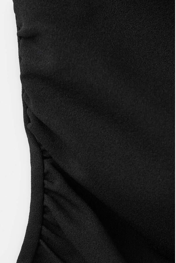 Mango asymmetrische top zwart - Foto 3