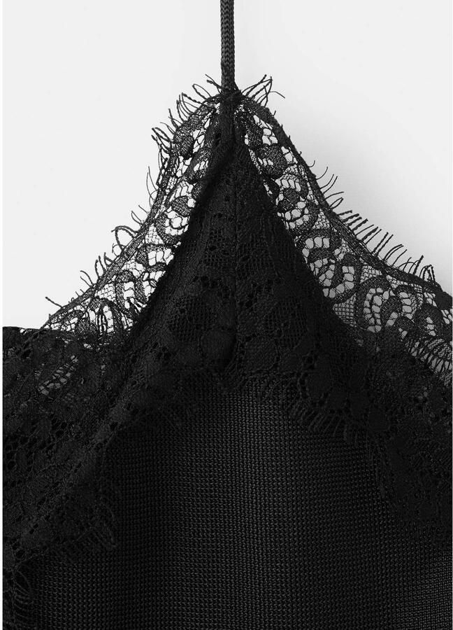 Mango asymmetrische top zwart - Foto 2