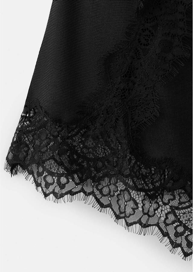 Mango asymmetrische top zwart - Foto 3