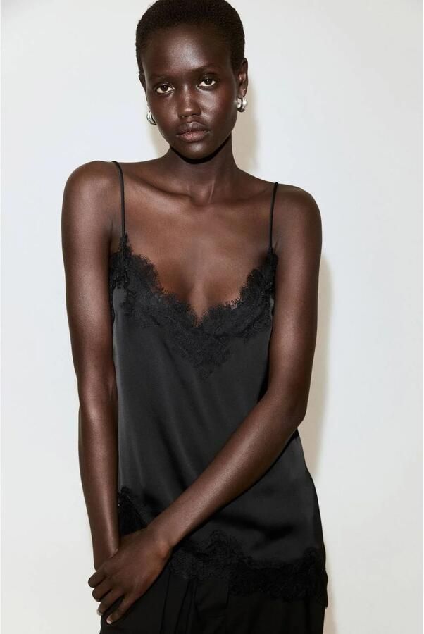 Mango asymmetrische top zwart - Foto 2