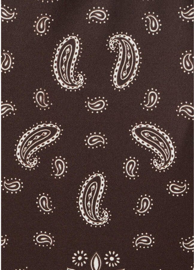 Mango badpak met paisley bruin - Foto 2
