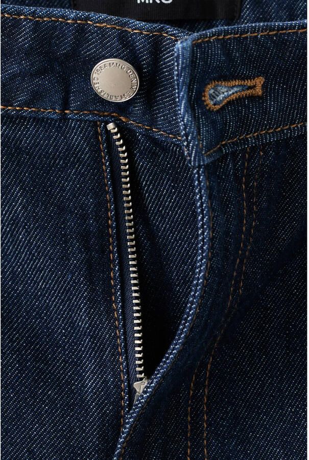 Mango baggy regular waist denim short dark blue denim - Foto 3