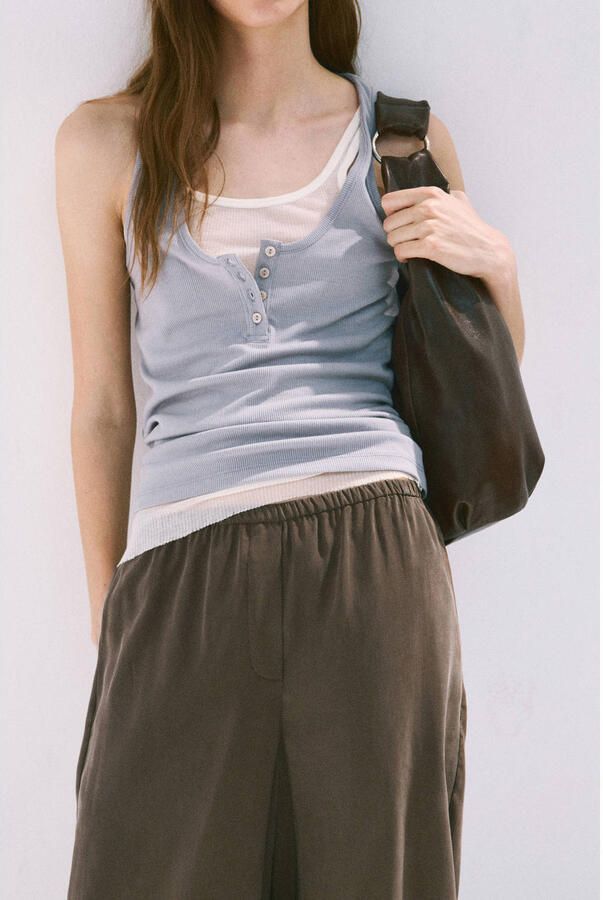 Mango balloon broek bruin