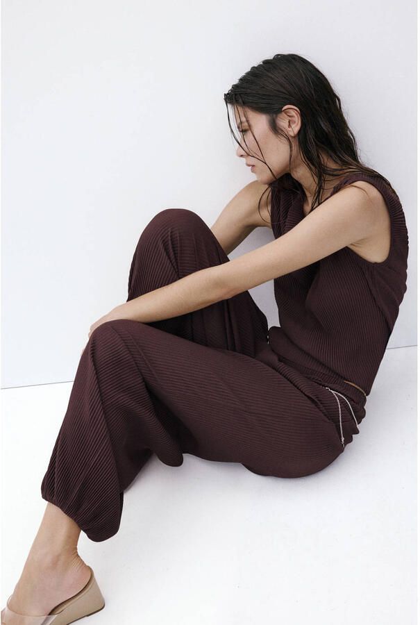 Mango balloon broek bruin - Foto 2