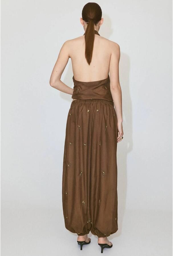 Mango Balloon fit broek bruin - Foto 2