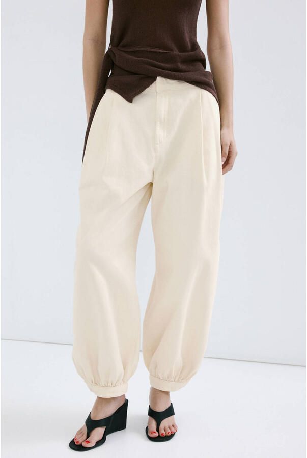 Mango balloon jeans beige