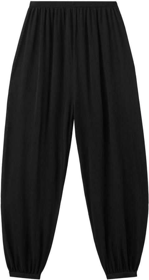 Mango balloon regular waist casual broek zwart - Foto 3