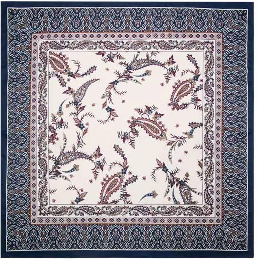 Mango bandana met all over print blauw roze