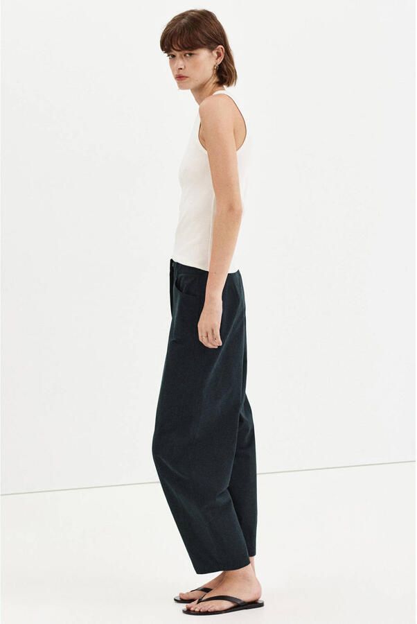 Mango barrel broek blauw - Foto 3