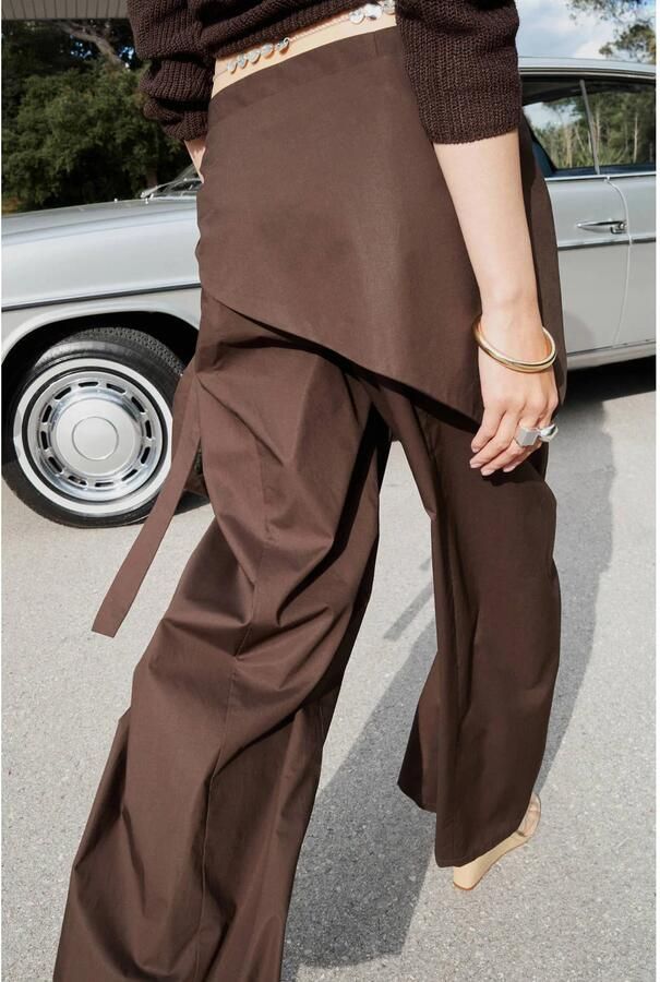 Mango barrel broek bruin - Foto 2