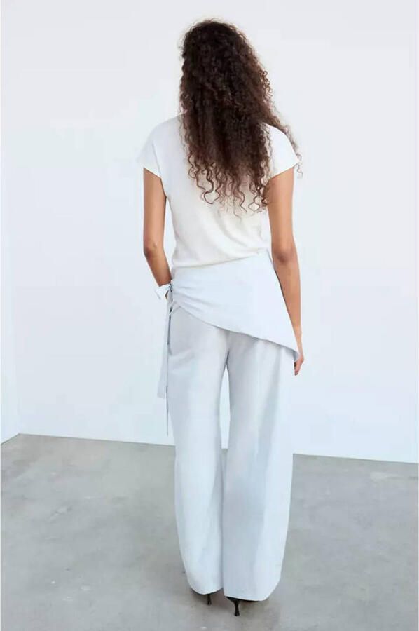 Mango barrel broek lichtblauw - Foto 3