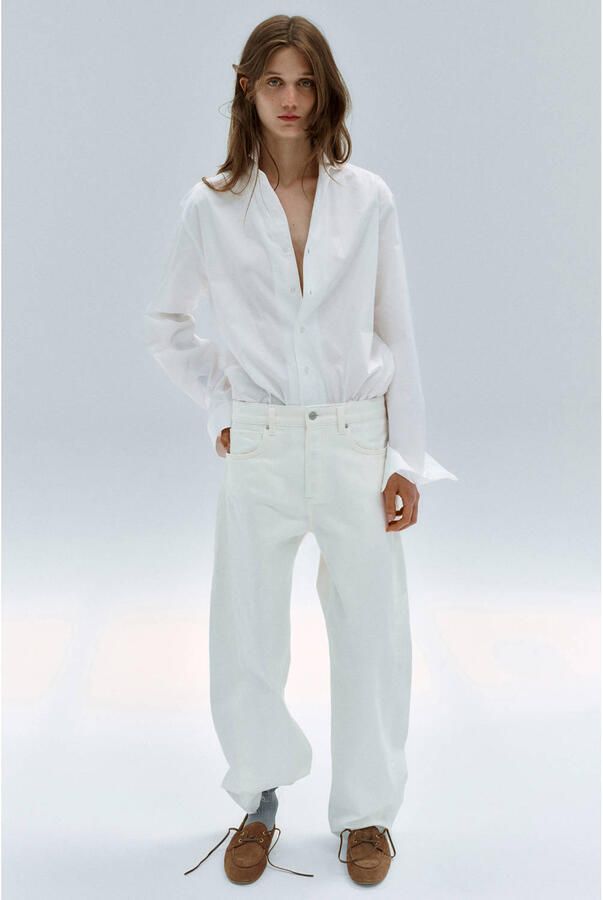 Mango barrel jeans ecru - Foto 3