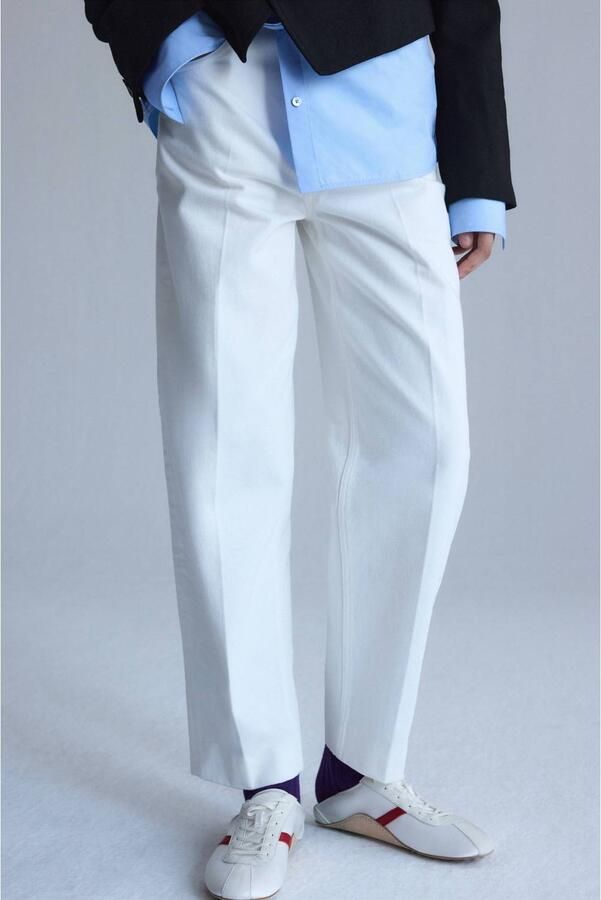 Mango barrel jeans ecru