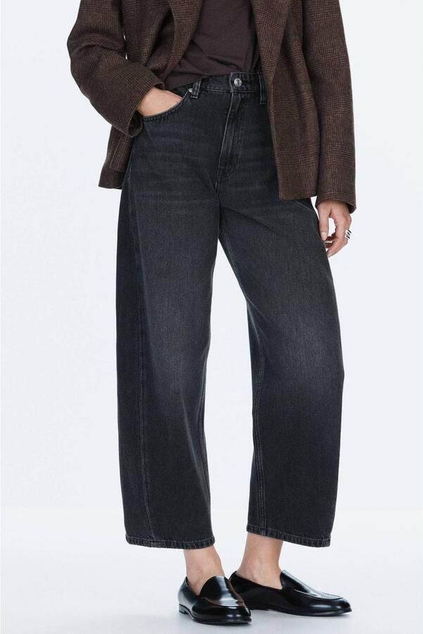 Mango barrel jeans grey denim
