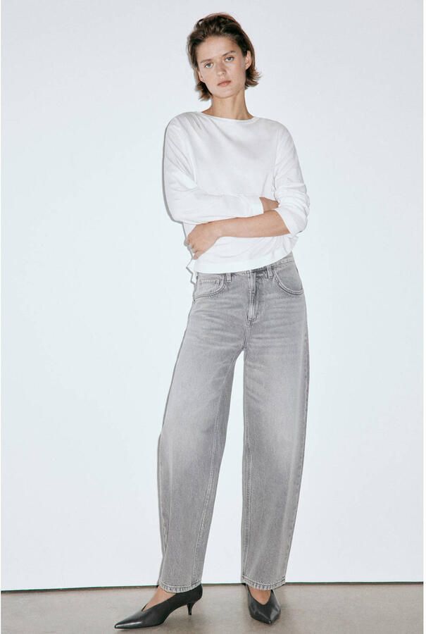 Mango barrel jeans grijs - Foto 3