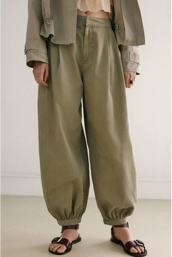 Mango barrel jeans kaki