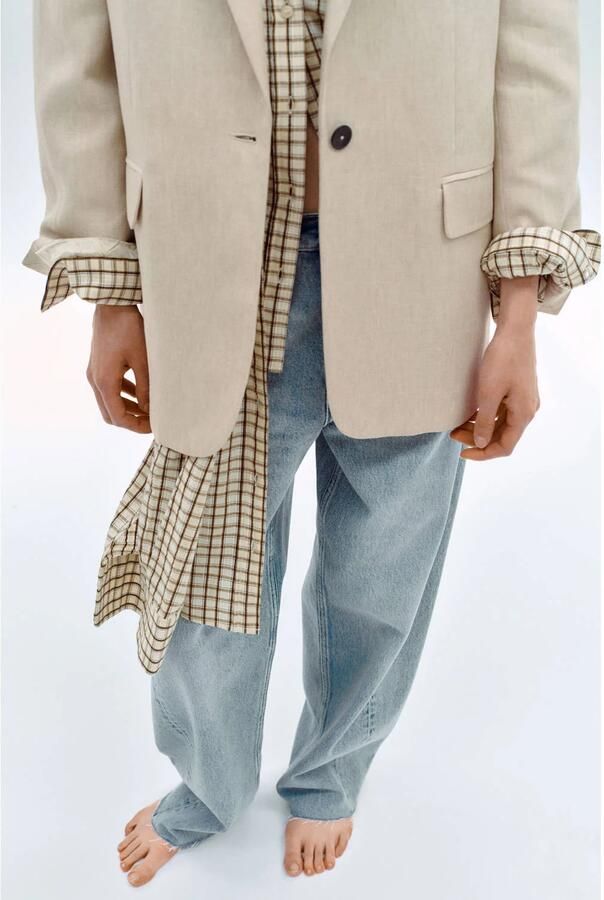 Mango barrel jeans lichtblauw