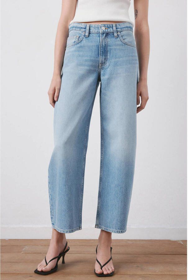 Mango barrel jeans light blue denim
