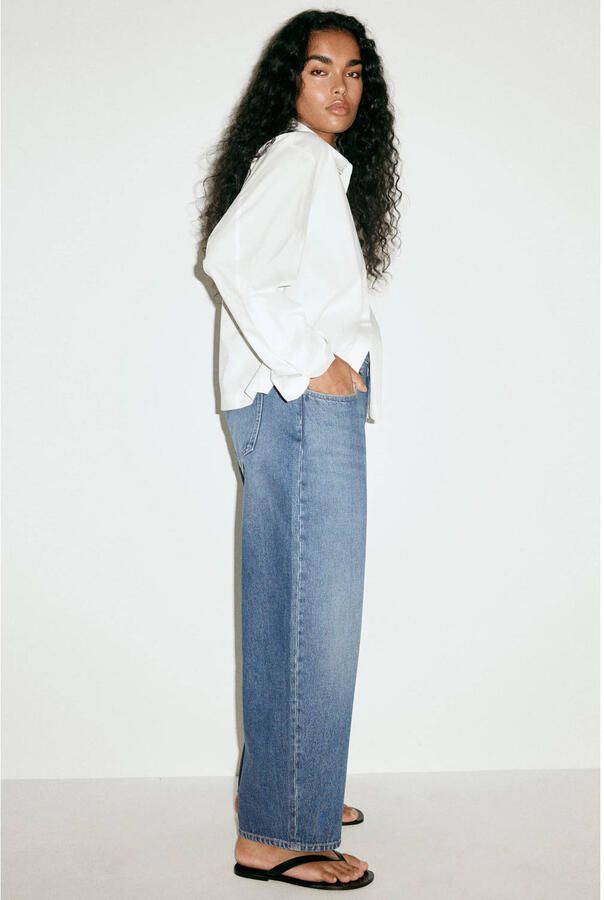 Mango barrel jeans medium blauw denim - Foto 3
