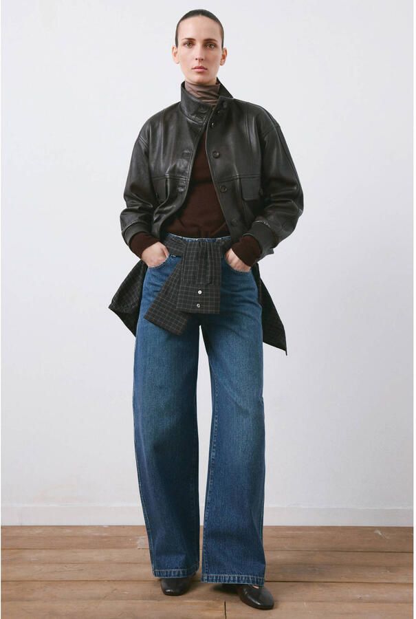 Mango barrel jeans medium blue denim
