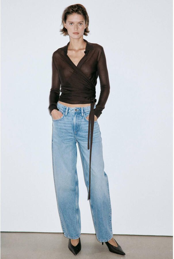 Mango barrel jeans mediumblauw - Foto 2