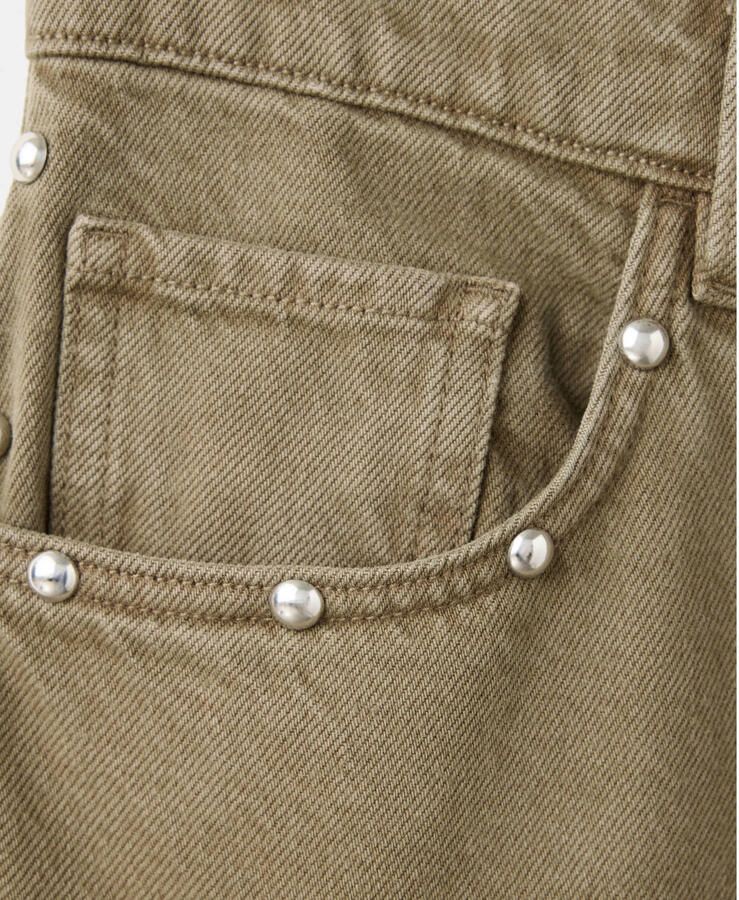 Mango barrel jeans met studs groen - Foto 2