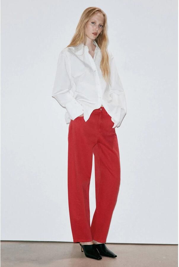 Mango barrel jeans rood - Foto 3