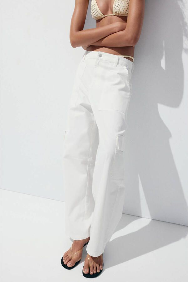 Mango barrel jeans wit - Foto 3