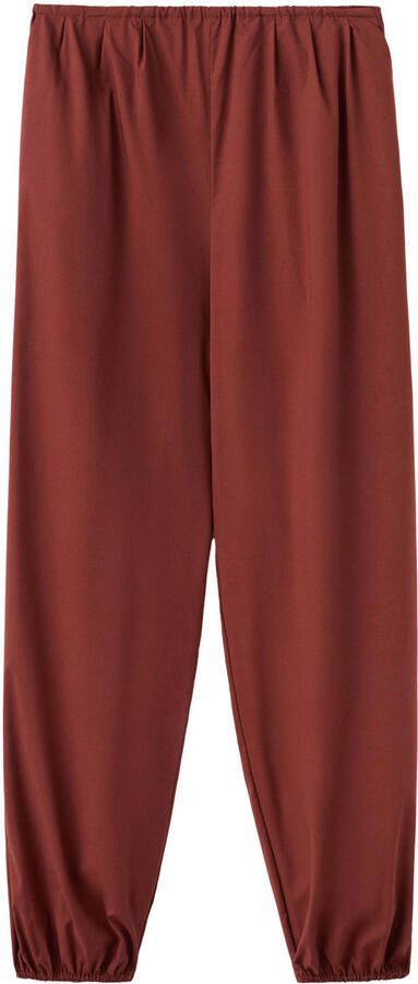 Mango barrel regular waist broek donkerrood