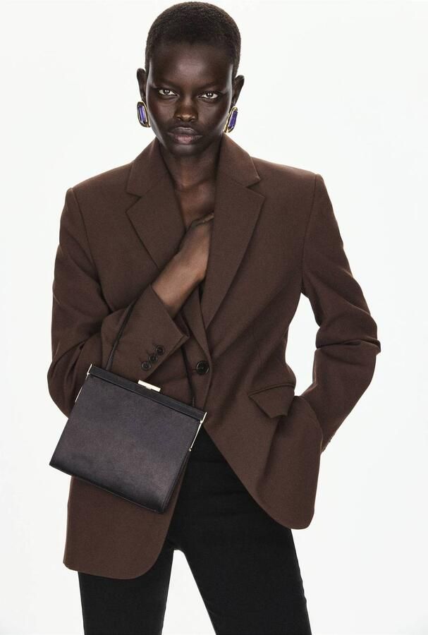 Mango blazer bruin
