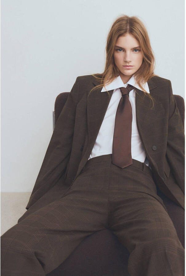 Mango blazer donkerbruin - Foto 2