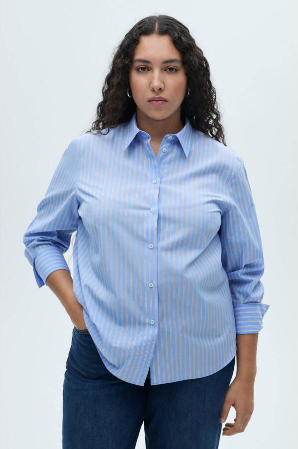 Mango blouse blauw - Foto 3