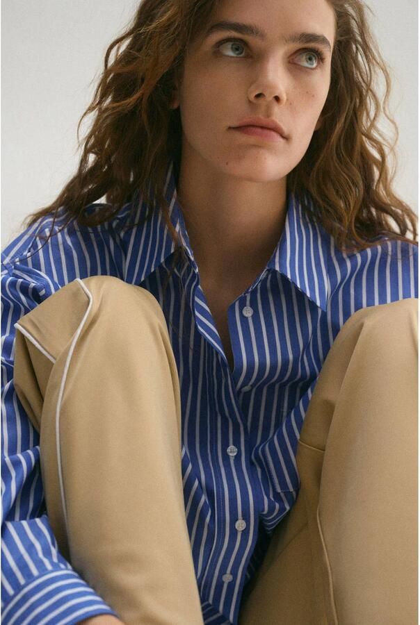 Mango blouse blauw - Foto 3
