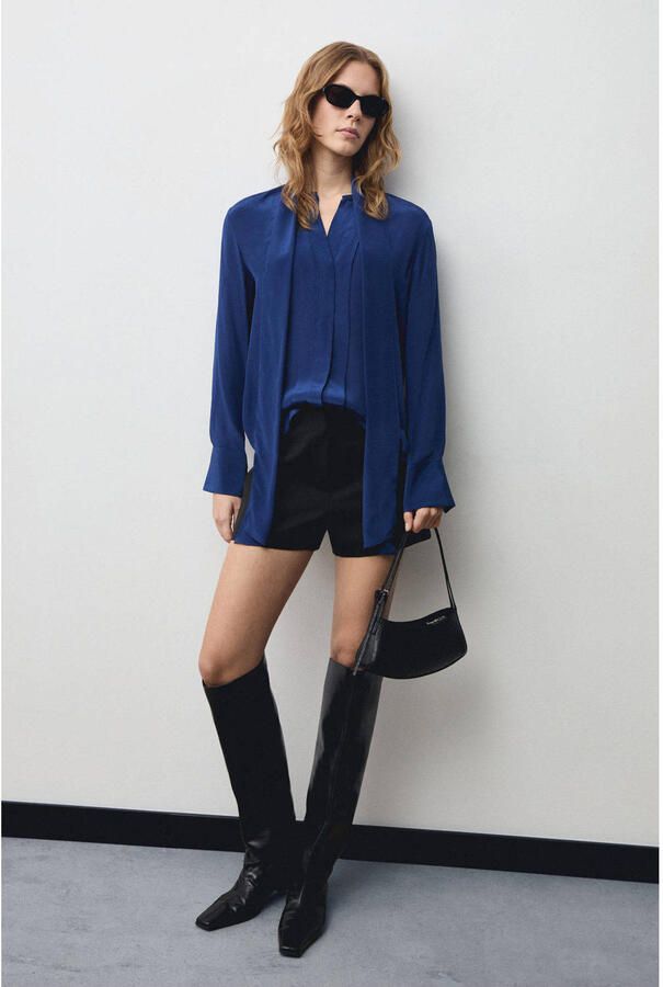 Mango blouse blauw - Foto 2