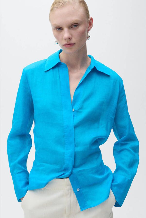Mango blouse blauw