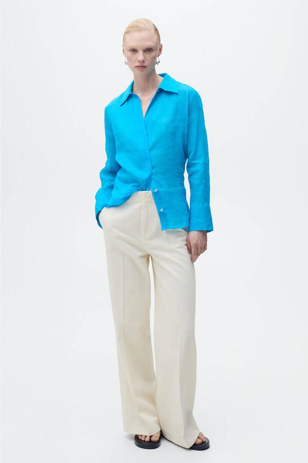 Mango blouse blauw - Foto 2
