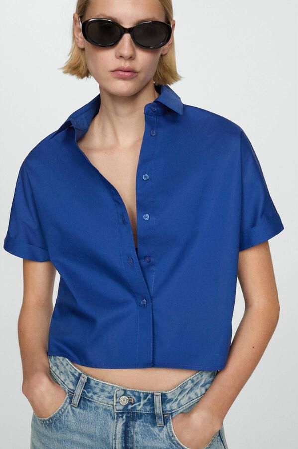 Mango blouse blauw
