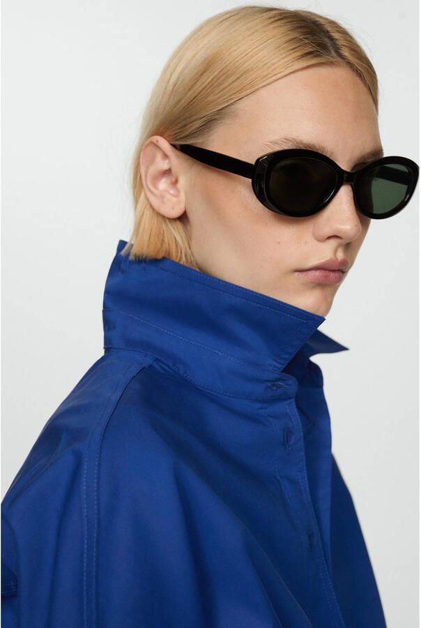 Mango blouse blauw - Foto 3
