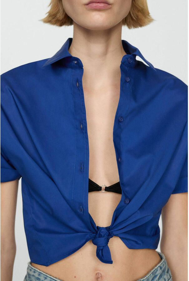 Mango blouse blauw - Foto 2