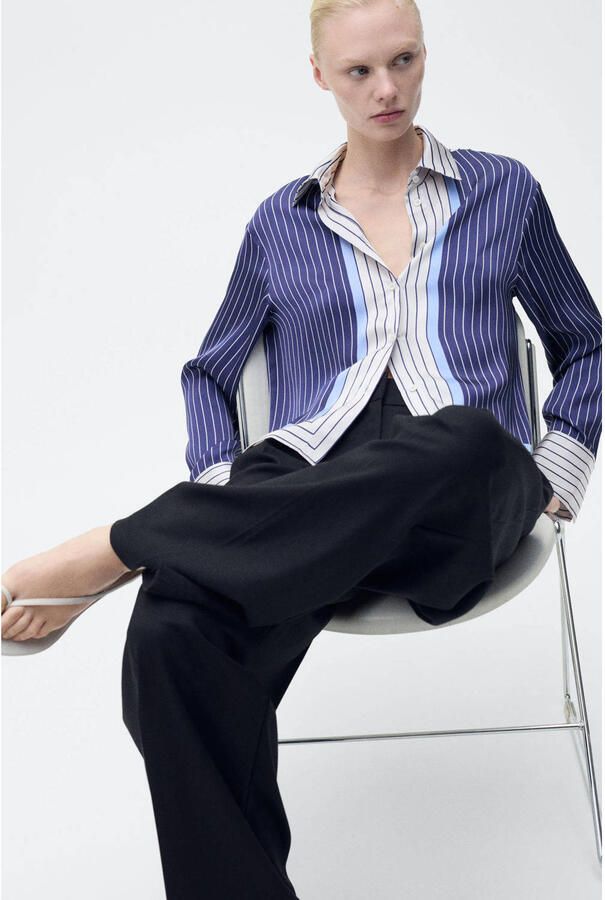 Mango blouse blauw