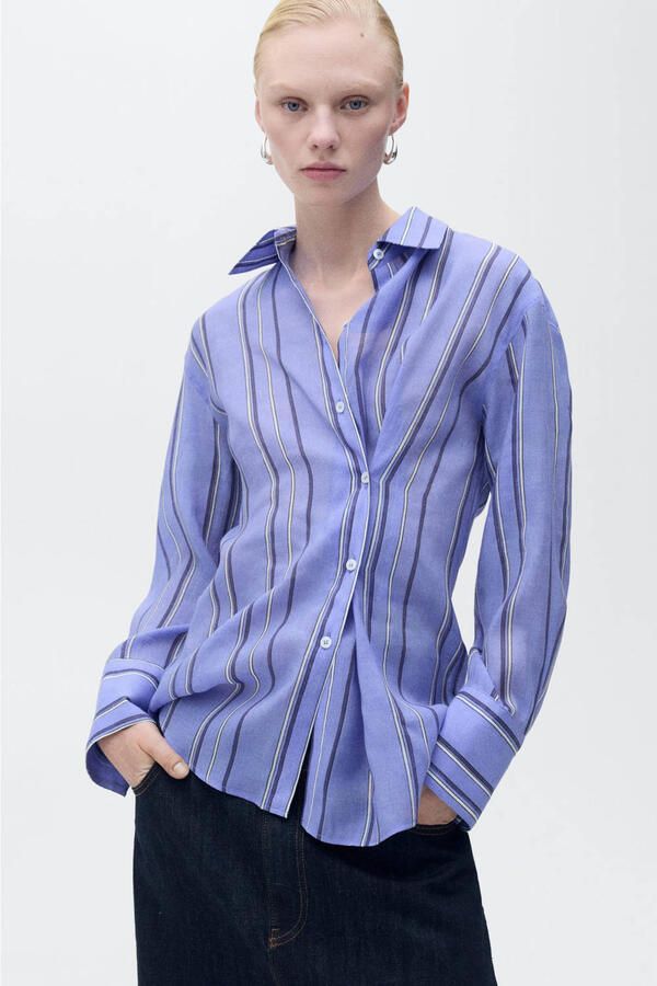 Mango blouse blauw