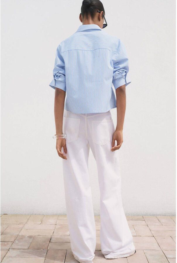 Mango blouse blauw - Foto 3