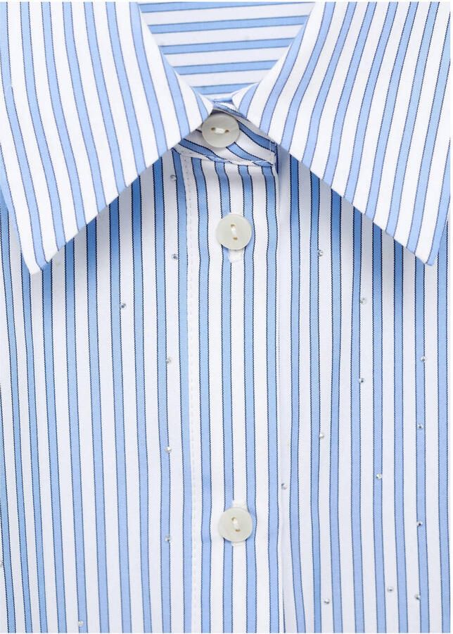 Mango blouse blauw - Foto 2