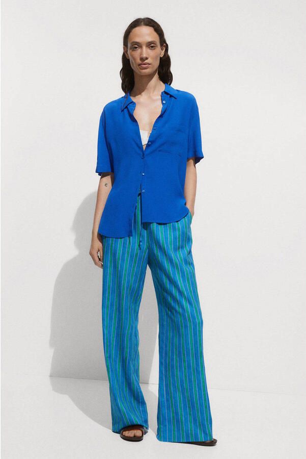 Mango blouse blauw - Foto 3