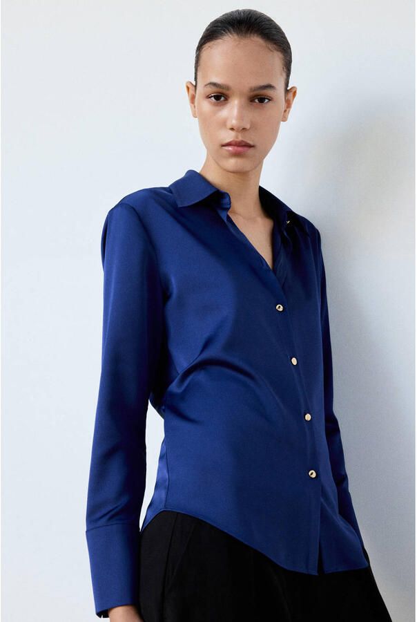 Mango blouse blauw