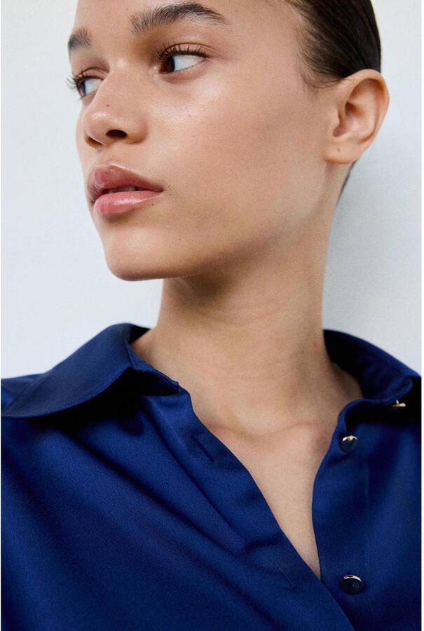 Mango blouse blauw - Foto 2