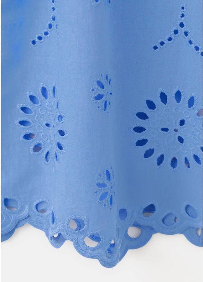 Mango blouse broderie blauw - Foto 2