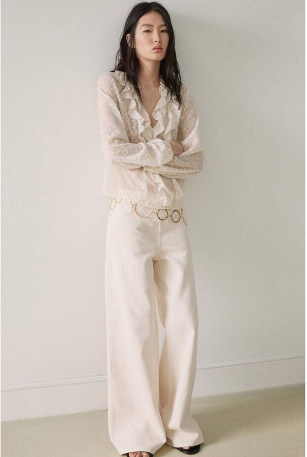 Mango blouse broderie crème - Foto 3