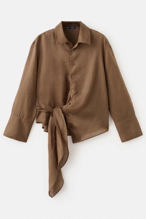 Mango blouse bruin - Foto 3